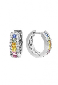 Effy Jewlery Water Colors Sapphire and Diamond Earrings, 1.76 TCW Effy Jewlery Water Colors Sapphire and Diamond Earrings, 1.76 TCW