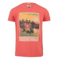 Tommy Hilfiger Mens Ramone Printed T-Shirt Rose Large Tommy Hilfiger Mens Ramone Printed T-Shirt Rose Large