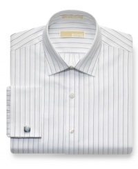 Step into the office or out on the town with crisp class in this multi-striped shirt from Michael Kors. Step into the office or out on the town with crisp class in this multi-striped shirt from Michael Kors.