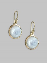 From the Lollipop Collection. Lustrous mother-of-pearl drops, richly faceted and gracefully set in 18k yellow gold. Mother-of-pearl 18k yellow gold Drop, about 1 Diameter, about ½ Ear wire Imported From the Lollipop Collection. Lustrous mother-of-pearl drops, richly faceted and gracefully set in 18k yellow gold. Mother-of-pearl 18k yellow gold Drop, about 1 Diameter, about ½ Ear wire Imported