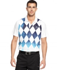 A diamond in the rough-comfortably play through the whole course with this Puma polo shirt featuring moisture-management technology. A diamond in the rough-comfortably play through the whole course with this Puma polo shirt featuring moisture-management technology.