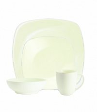 Noritake Colorwave White 4-Piece Square Place Setting Noritake Colorwave White 4-Piece Square Place Setting