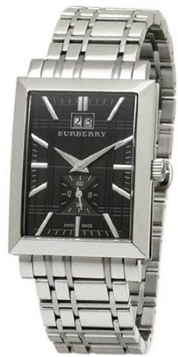 Burberry Heritage Men's Watch with Black Textured Dial, Date Display and Stainless Steel Bracelet BU1320 Burberry Heritage Men's Watch with Black Textured Dial, Date Display and Stainless Steel Bracelet BU1320