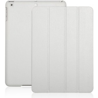 INVELLOP Cement White/Light Gray Leatherette Case Cover for Apple iPad Air 5g 5th Generation