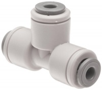 Celcon Push-to-Connect Tube Fitting, Acetal Copolymer, Tee, 1/4 Tube OD Celcon Push-to-Connect Tube Fitting, Acetal Copolymer, Tee, 1/4 Tube OD