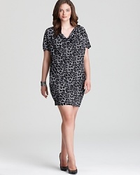 Mixing a subdued palette with a lively leopard print, this MICHAEL Michael Kors Plus dress makes for the ultimate fashion mix. Punctuate the tonal silhouette with neon accents for spot-on style. Mixing a subdued palette with a lively leopard print, this MICHAEL Michael Kors Plus dress makes for the ultimate fashion mix. Punctuate the tonal silhouette with neon accents for spot-on style.