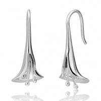 925 Sterling Silver Calla Lily Flower Dangle 3-D Hook Earrings 0.9'' - Women Jewelry Nickel Free 925 Sterling Silver Calla Lily Flower Dangle 3-D Hook Earrings 0.9'' - Women Jewelry Nickel Free