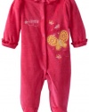 Carter's Watch the Wear Baby-Girls Newborn Butterfly Coverall, Dark Pink, 0-3 Months