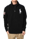 Polo Ralph Lauren Men's Crest 1/2 Zip Sweat Shirt-Black