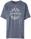 MLB Majestic New York Yankees The Big Time Fashion Tri-Blend T-Shirt - Navy Blue