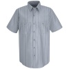 Red Kap Men's S/S Industrial Stripe Work Shirt