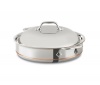 All-Clad 640318 SS Copper Core 5-Ply Bonded Dishwasher Safe Sauteuse with Domed Lid Cookware, 3-Quart, Silver
