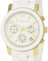 Michael Kors MK5145 Women's Two Tone Stainless Steel Quartz Chronograph White Dial Watch