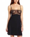 Calvin Klein Womens Serene Chemise, Black, Large