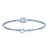 Gabriel 0.08 Carat Diamond Heart Stainless Steel Cable and Sterling Silver Bracelet