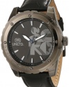 Marc Ecko Men's E12551G1 The Riff Gunmetal Stainless Steel and Black Leather Watch