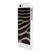 Motomo Safari Aluminum Slim Hard Case for iPhone 5 / 5S - Zebra/White