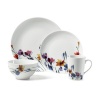 Gourmet Basics Watercolor Garden 16-Piece Dinnerware Set