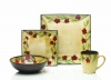 Mikasa Gourmet Basics Briar Rose Dinnerware 4 Pc Place Setting Service for 1