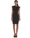Rachel Roy Collection Women's Short Sleeve Twill and Spider Mesh Cap Dress