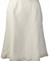 Calvin Klein Women's Linen Blend Flare Skirt Light Khaki