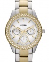 Fossil Women's ES2944 Two Tone Stainless Steel Analog with Silver Dial Watch