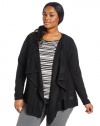 Calvin Klein Women's Plus-Size Solid Stripe Flyaway