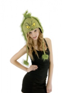 Elope Grinch Hoodie Hat, Green, One Size Elope Grinch Hoodie Hat, Green, One Size
