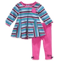 GUESS Kids Girls Newborn Long-Sleeve Striped Dress and Leggings Set (0-9M), STRIPE (3/6M) GUESS Kids Girls Newborn Long-Sleeve Striped Dress and Leggings Set (0-9M), STRIPE (3/6M)