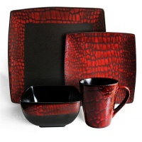Boa 16 Piece Dinnerware Set Color: Red Boa 16 Piece Dinnerware Set Color: Red