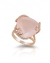 Effy Jewlery 14K Rose Gold Diamond and Rose Quartz Ring, 16.45 TCW Ring size 7