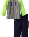 Under Armour Baby-Boys Infant Branded Raglan Set, Green/Blue, 12 Months