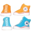 Converse Unisex 0-6 Months 2-Pair Infant Booties (Blue/Orange)