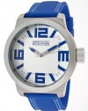 Kenneth Cole Reaction RK1254 Large Face Blue Rubber Strap Woman's Watch