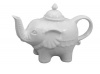 28-oz. Elephant Teapot - White