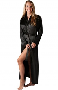 Del Rossa Women's Long Classic Satin Lounge Robe Del Rossa Women's Long Classic Satin Lounge Robe