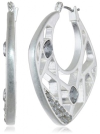 Kenneth Cole New York Limelight Crystal Cut-Out Geometric Hoop Earrings Kenneth Cole New York Limelight Crystal Cut-Out Geometric Hoop Earrings