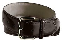 Ed Garments Smooth Leather Dress Belt, BROWN, 34