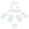 eForCity 9-pieces Anti-dust Silicone Plug Cup compatible with Apple®MacBook® Pro, Clear