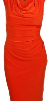 Lauren Ralph Lauren Women's Pleated Cowl Jersey Dress Lauren Ralph Lauren Women's Pleated Cowl Jersey Dress