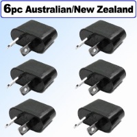 Generic 6-NZ American/European to Australian/New Zealand Outlet Plug Adapter, 6 Pack