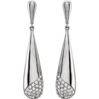 CleverEve 2013 Luxury Series 14K White Gold 1/3 ct tw Diamond Teardrop-Shaped Earrings CleverEve 2013 Luxury Series 14K White Gold 1/3 ct tw Diamond Teardrop-Shaped Earrings