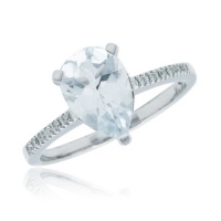 Effy Jewelry Effy® 14K White Gold Aquamarine Diamond Ring 1.38 Tcw. Effy Jewelry Effy® 14K White Gold Aquamarine Diamond Ring 1.38 Tcw.