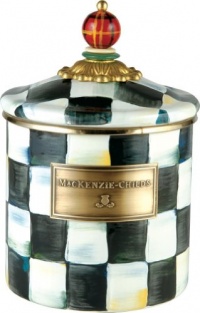 MacKenzie-Childs Courtly Check Enamel Canister - Small MacKenzie-Childs Courtly Check Enamel Canister - Small