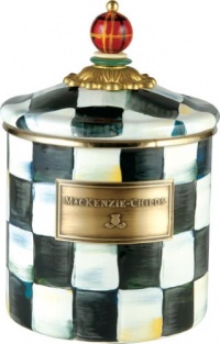 MacKenzie-Childs Courtly Check Enamel Canister - Small