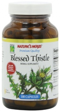 Twinlab Nature's Herbs Blessed Thistle, 100 Capsules (Pack of 4)