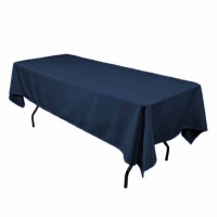 60 x 102 in. Rectangular Polyester Tablecloth Navy Blue 60 x 102 in. Rectangular Polyester Tablecloth Navy Blue