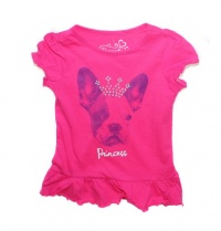 Greendog Shirt, Girls Fuchsia Purple Short Sleeve Prince Graphic Tunic Top (3-6 Months) Greendog Shirt, Girls Fuchsia Purple Short Sleeve Prince Graphic Tunic Top (3-6 Months)