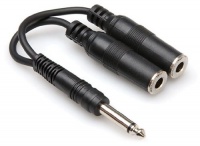 Hosa YPP111 1/4 inch TS Male to Dual 1/4 inch TS Female Y Cable - 6 Inch Hosa YPP111 1/4 inch TS Male to Dual 1/4 inch TS Female Y Cable - 6 Inch
