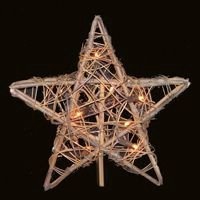 Kurt Adler 10 Light Indoor Rattan Natural Star Treetop Kurt Adler 10 Light Indoor Rattan Natural Star Treetop